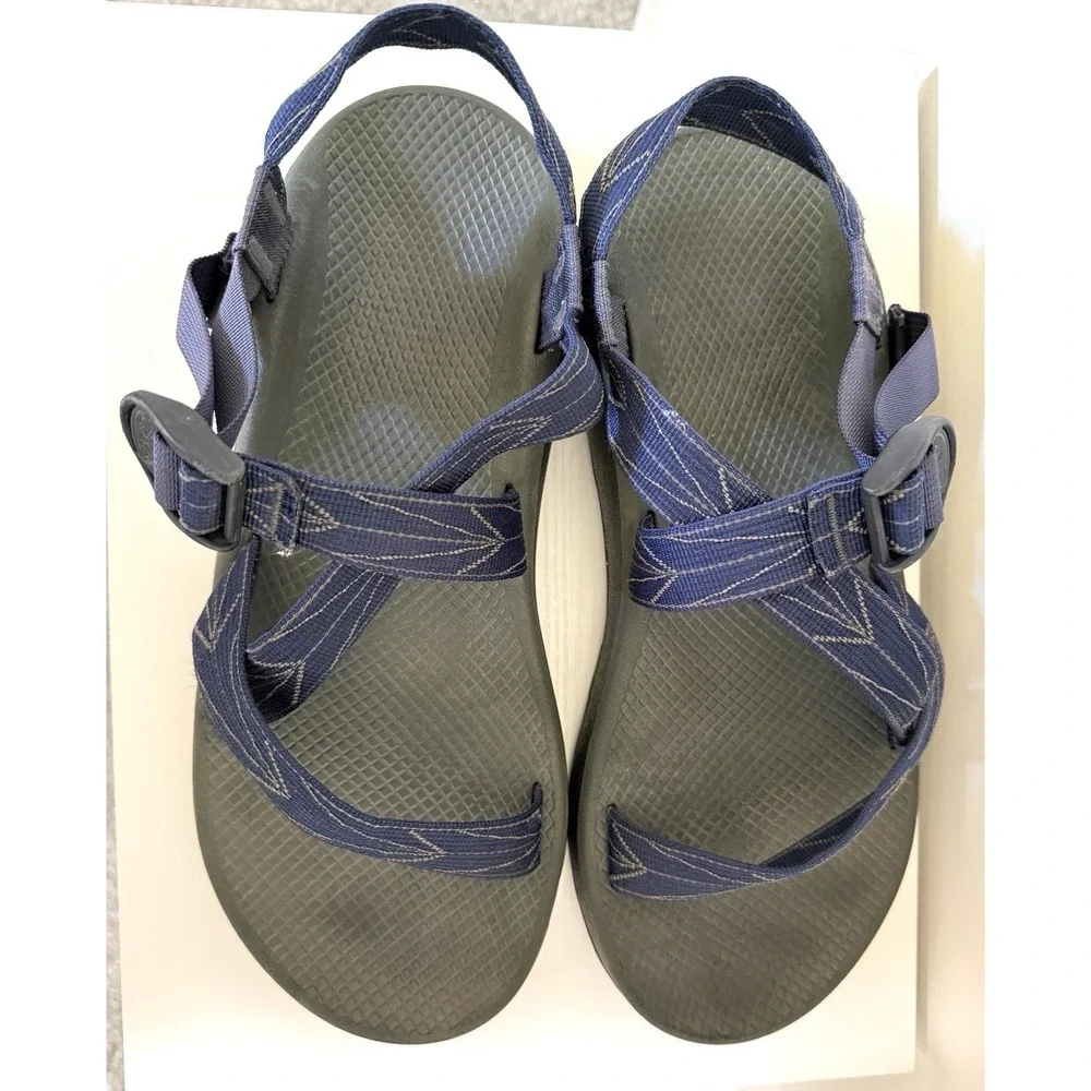 Chaco Z/Cloud Men's Banded Sandals Size 13 Blue Straps Hiking Camping Adjustable